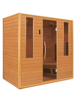 Sauna ad infrarossi di legno di cedro rosso per 4 persone - HGT RG Suite, Smaragd