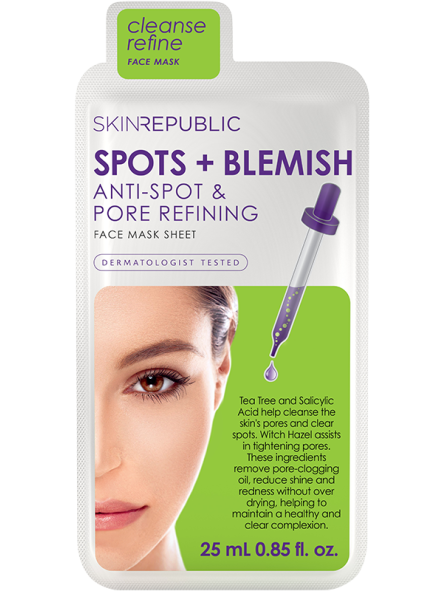 Skin Republic Spots + Blemish Maschera in Cotone