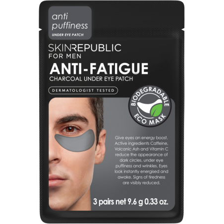 Skin Republic Anti-Müdigkeit Augenpatches mit Aktivkohle für Männer