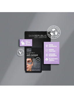 Skin Republic Anti-Müdigkeit Augenpatches mit Aktivkohle für Männer